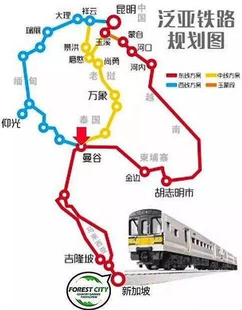 泛亚铁路规划图