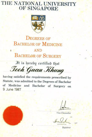 Dr.Terence荣获的各种证书(三)